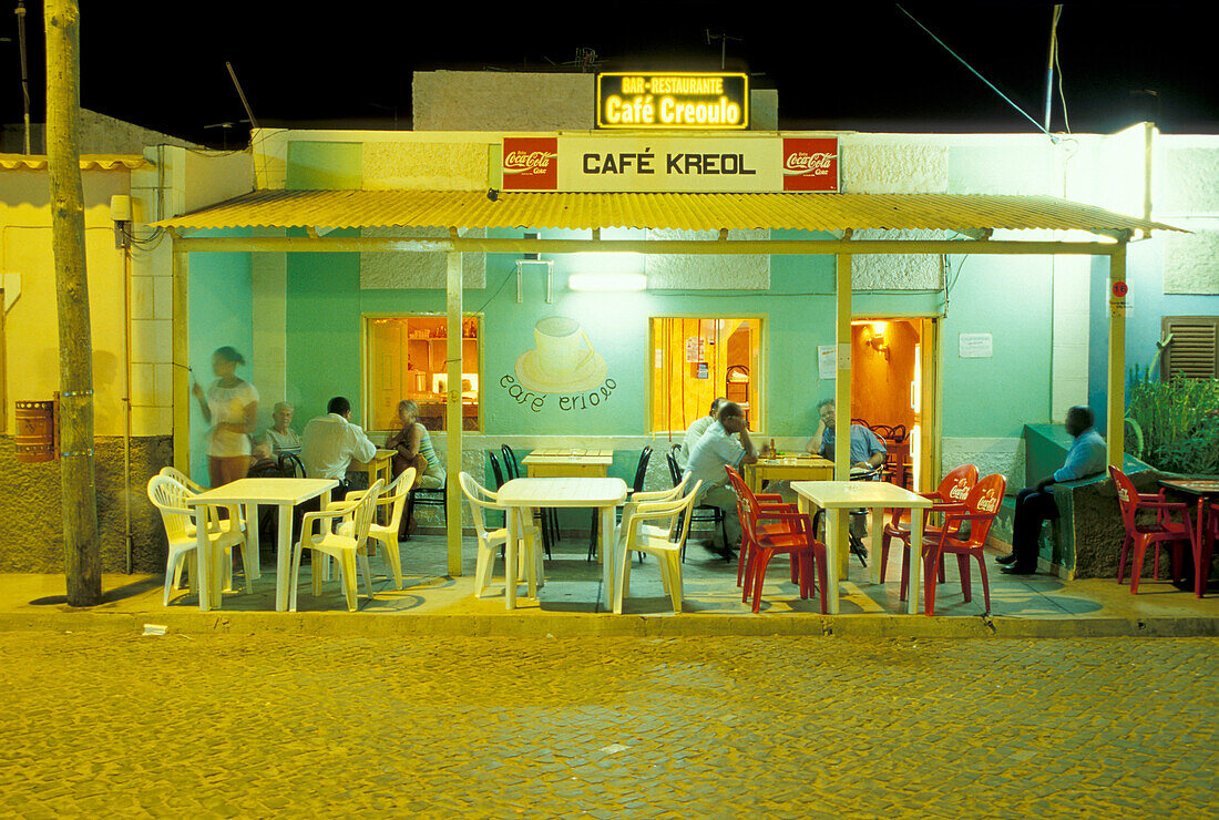 Cafe in Santa Maria, Santa Maria, Sal, Cape Verde Islands, Africa