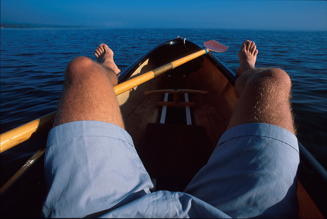 Mann im Boot