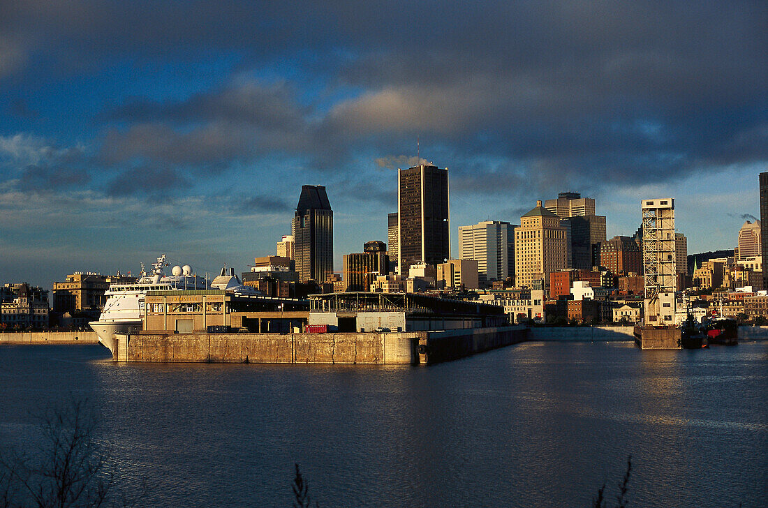 St. Lawrence River, Skyline, Montreal, Quebec Canada