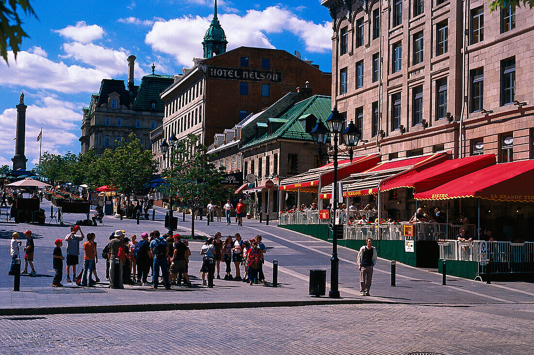 Restaurants, Place Jacques Cartier, Old Town, Montreal Prov. Quebec, Canada