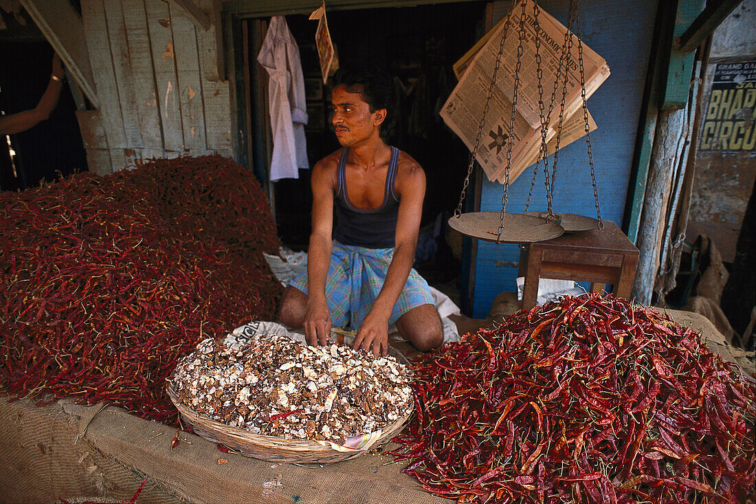 Marktverkäufer, Mapusa Goa, Indien