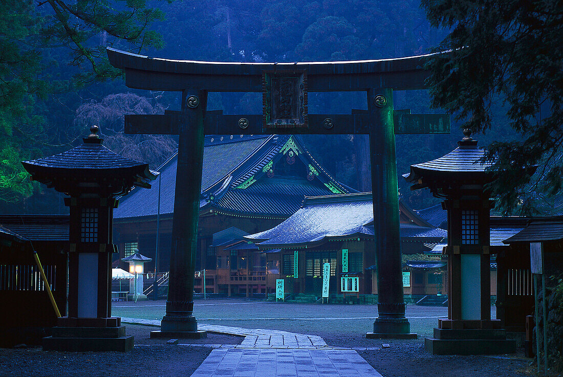 Gate of the Futarasan Shrine, Shinto Temple, Nikko National Park, Japan