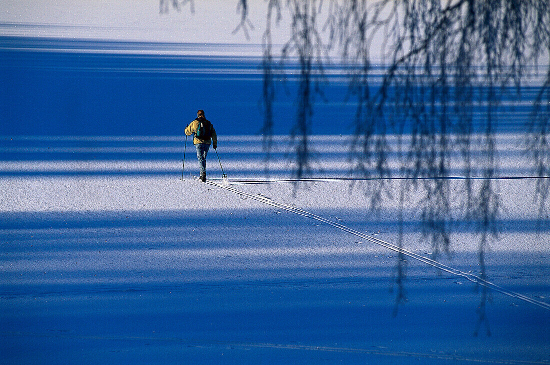 Skilangläufer auf See, Väster Götland Schwed en