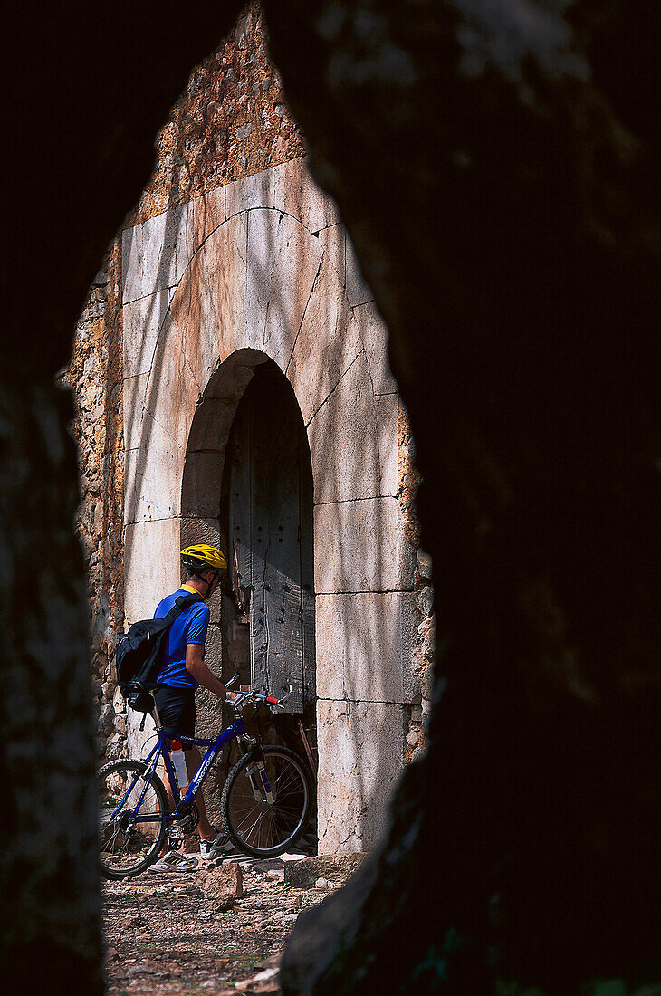 Radtour, verlassene Finca, Tramuntana Mallorca, Spanien