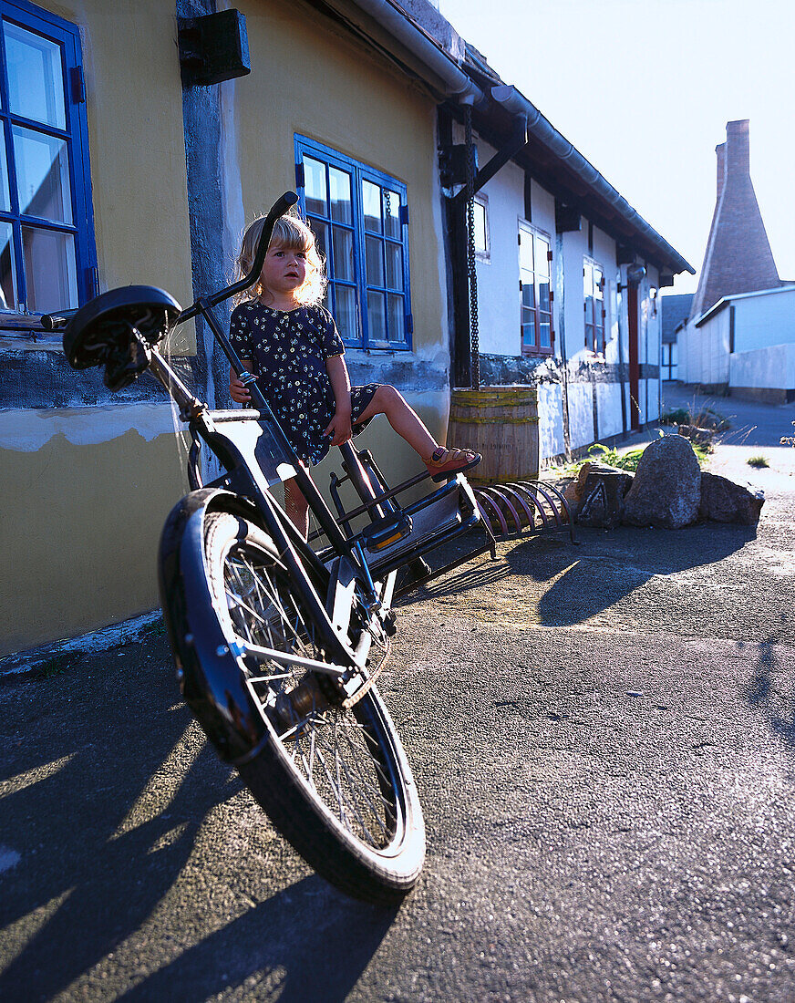 Child on Bicycle, Arsdale, Bornholm Denmark