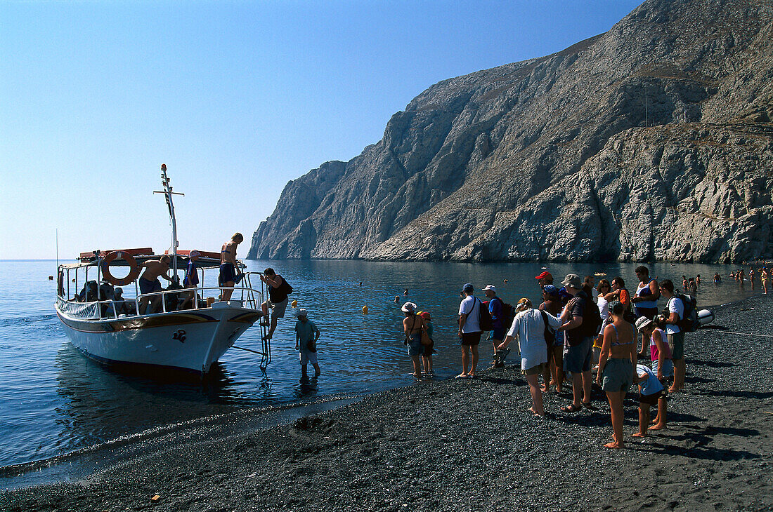 Boat trip from Kamari Beach, Santorin Kykladen, Greece