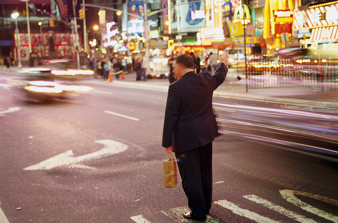 Cab passanger, New York, USA