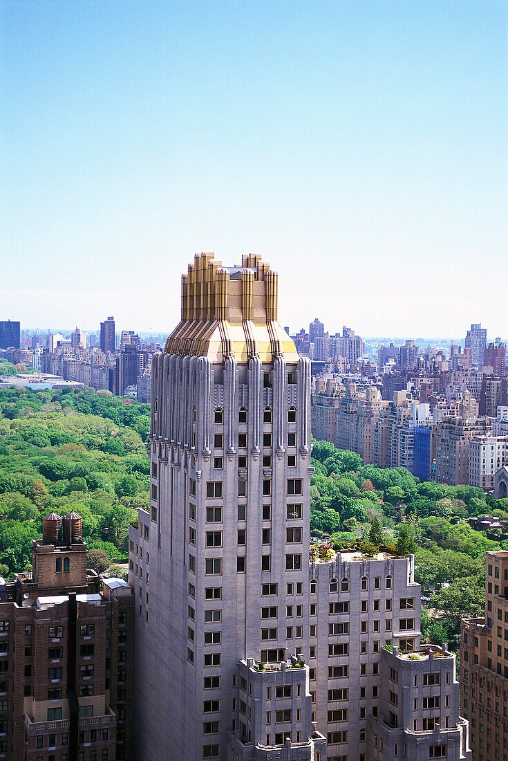 View to Central Park, Manhattan New York, USA