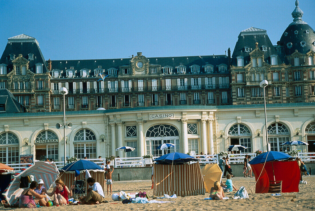 Beach and Casino, Houlgate, Cote Fleurie Normandy, France