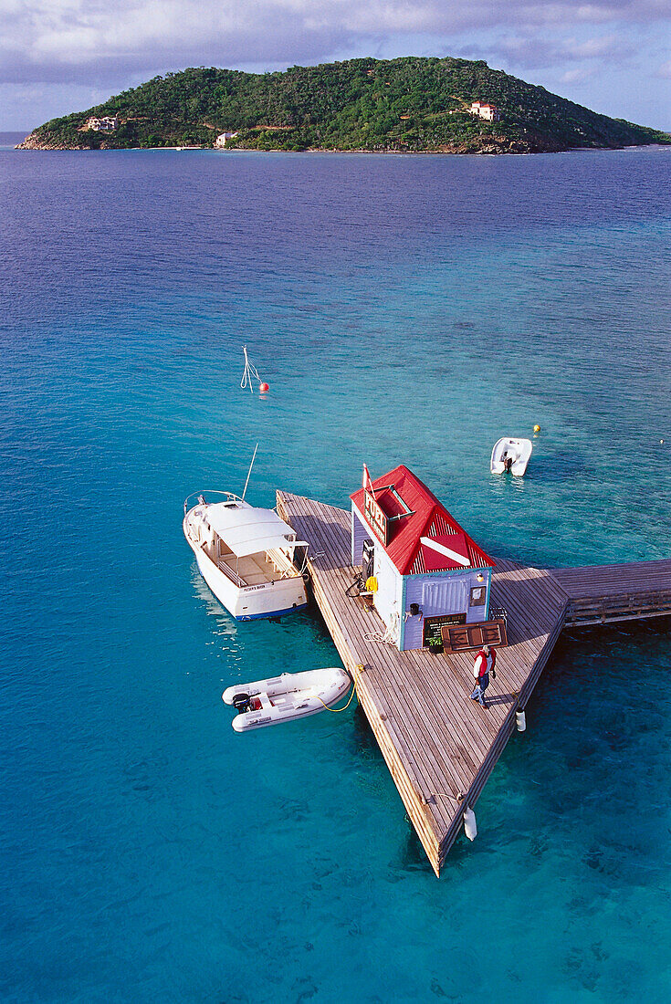 MarinaBoat house on jetty, Marina Cay near Tortola, British Virgin Islands, Caribbean