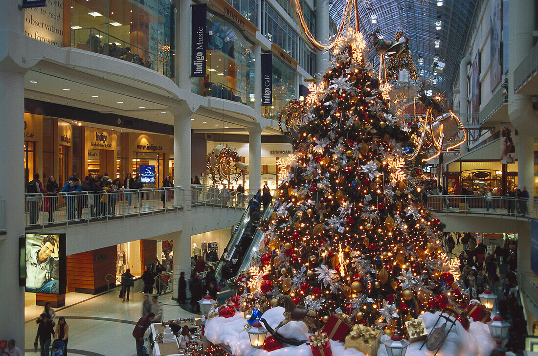 Christmas shopping, Eaton Centre Toronto, Canada