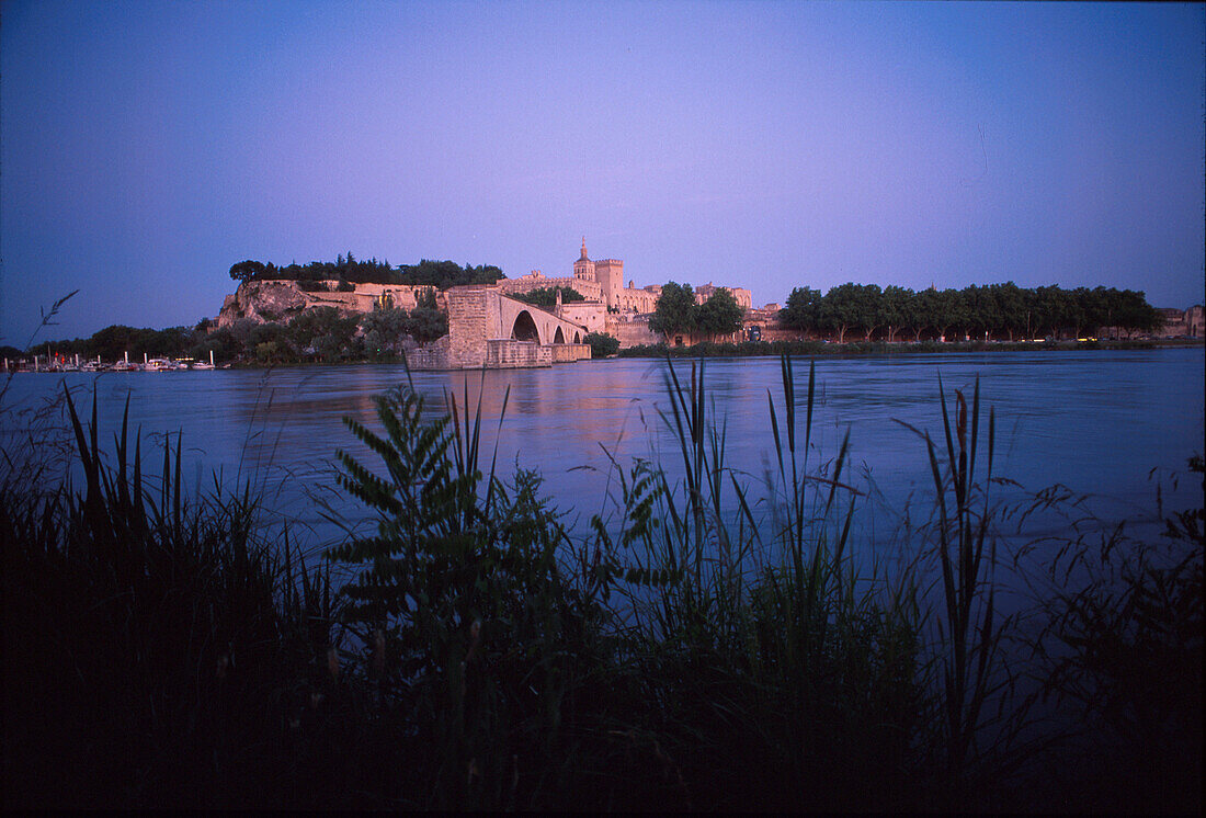 Pont St. Benezet, Rhone, Stadtmauer, Papstpalast, Avignon Provence, Frankreich