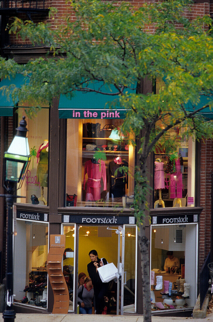 Shopping at Newbury Street, Boston, Massachusetts, USA