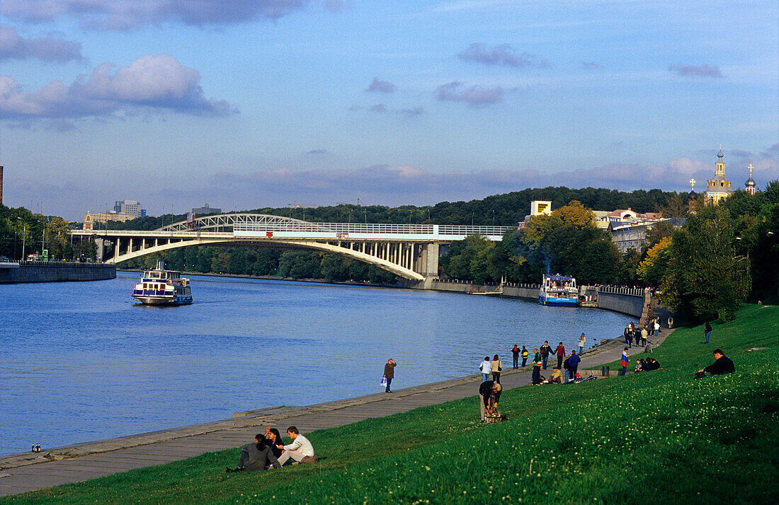 Bank of Moskwa River, Moscow Russia