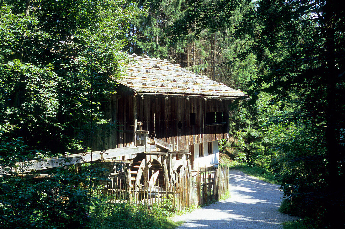 Watermill at Glentleiten, Glentleiten, at Schlehdorf Bavaria, Germany