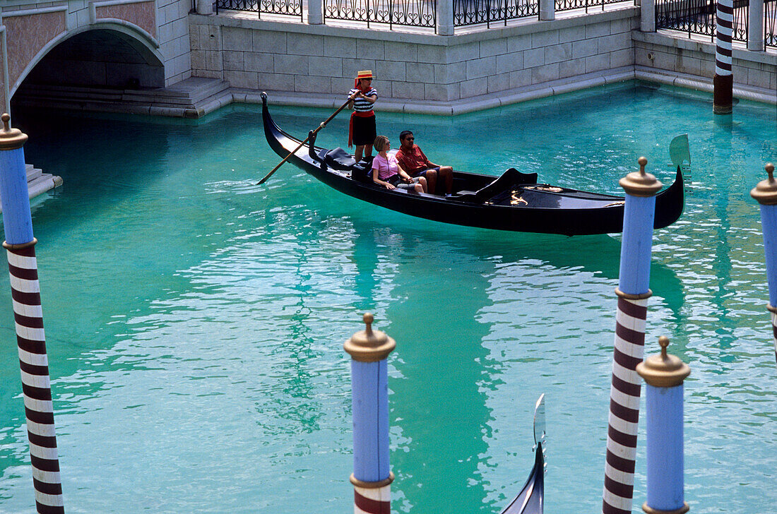 Gondola ride at The Venetian, The Venetian Hotel and Casino, Las Vegas Boulevard, Las Vegas, Nevada, USA