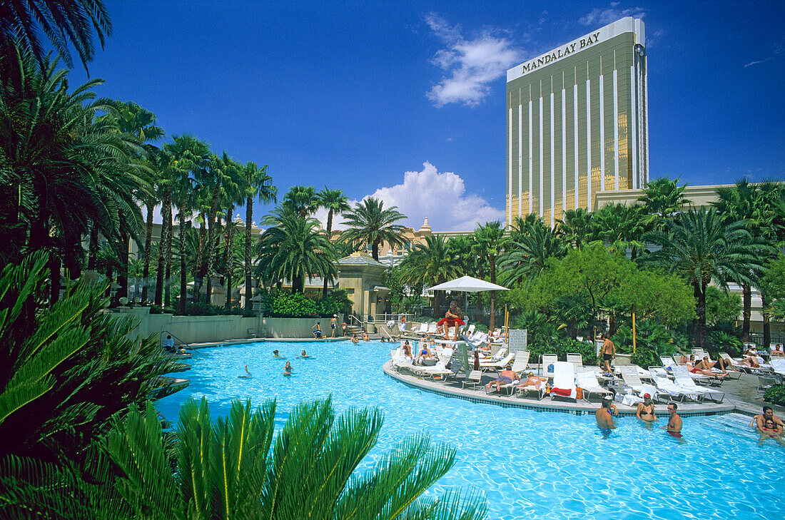 Pool at Mandalay Bay Hotel, Las Vegas, Nevada, USA