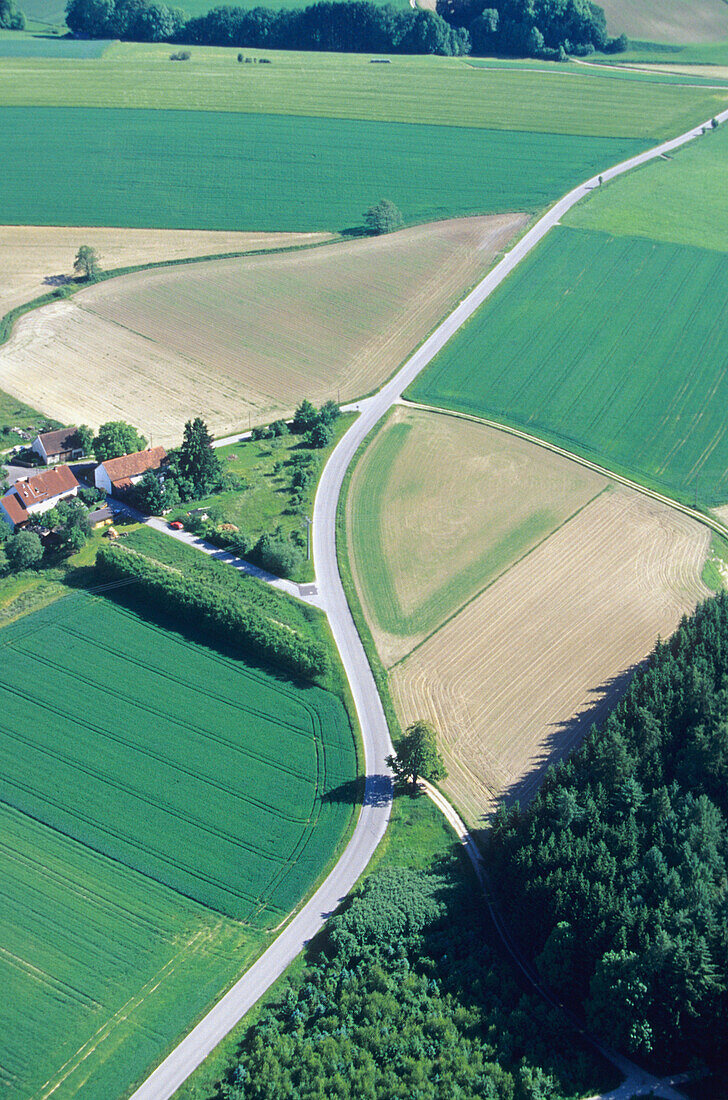Countryroad in the west of Munich, Bavaria, Germany