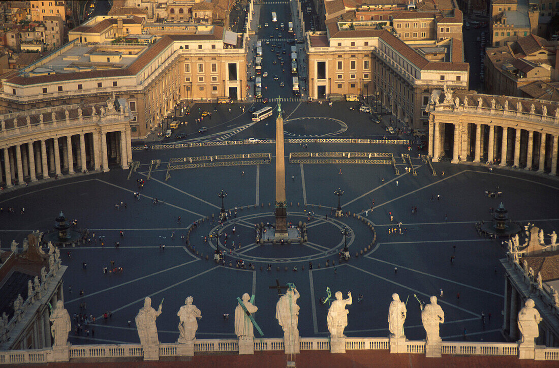 Blick vom Petersdom, Petersplatz Rom, Italien