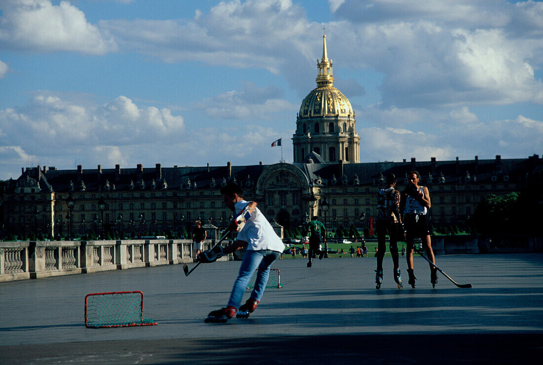 Strassenhockey, Hotel des Invalides, Paris Frankreich