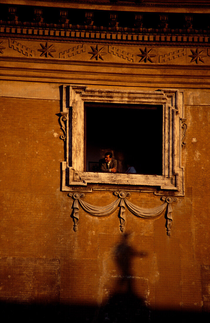 Fassade mit Fenster, Rom Italien