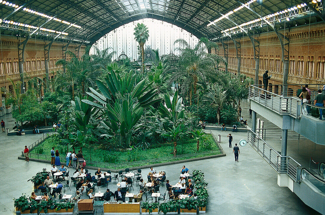 Palmengarten, Bahnhof Atocha, Madrid, Spanien