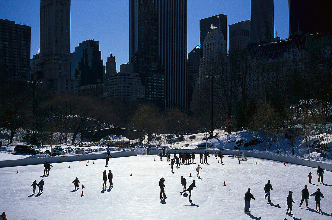Eislaufen, Central Park, Manhattan, New York City, USA