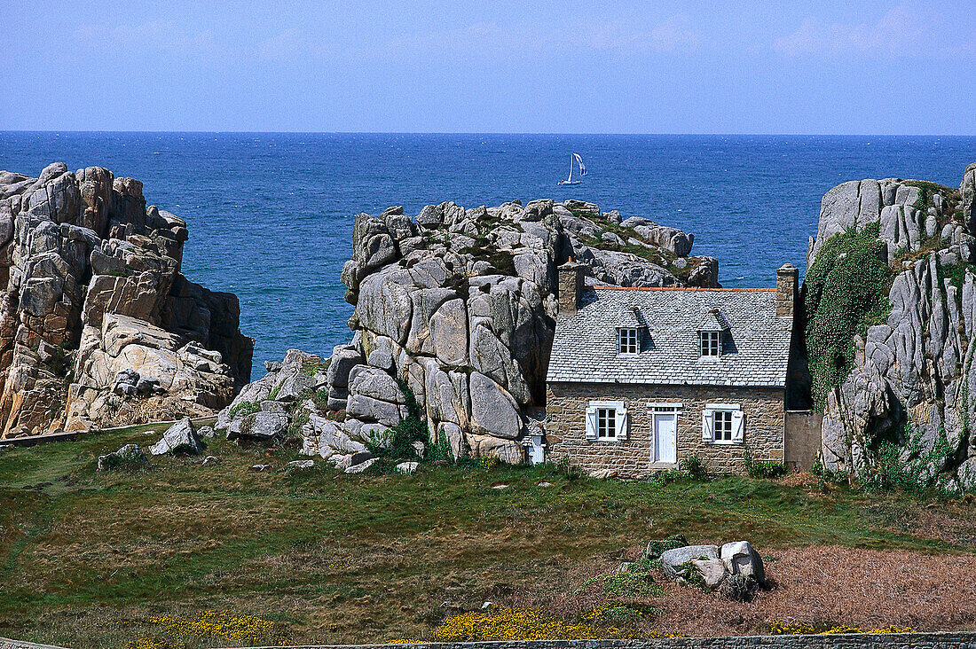 Pointe du Chateau, bei Perros-Guirec Bretagne, Frankreich