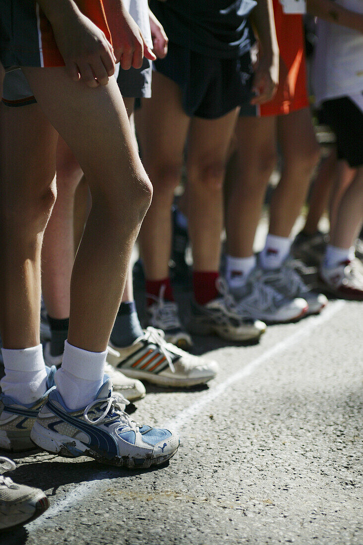 Runners before start of the race, Sports