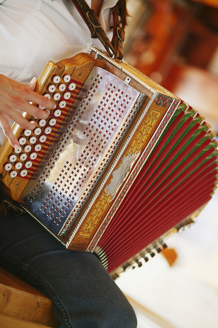Traditional accordion-player , Traditional accordion-player in Styria, Austria, Traditional accordion player , Styria, Austria, Accordion-player Music instrument Styria, Austria