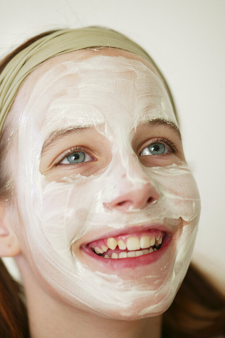 Girl with face mask