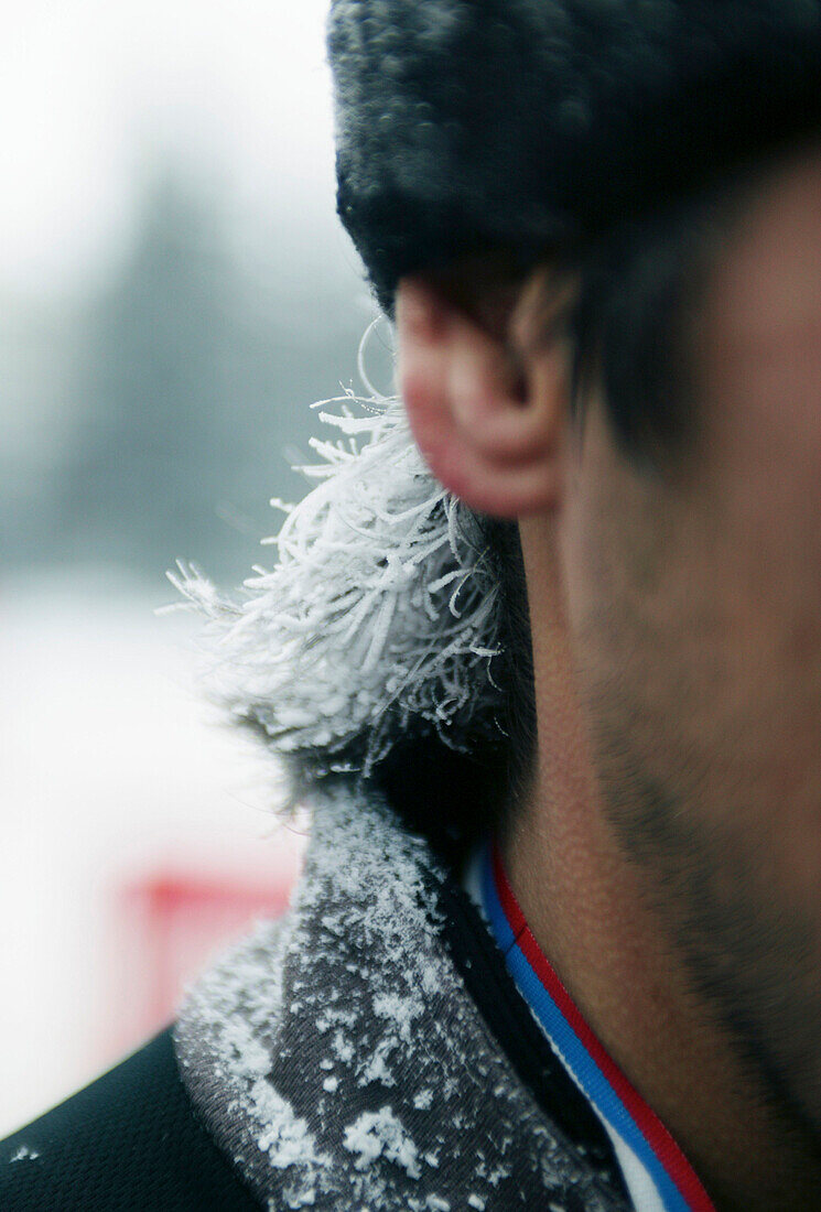 Men with frozen hair, Siberia