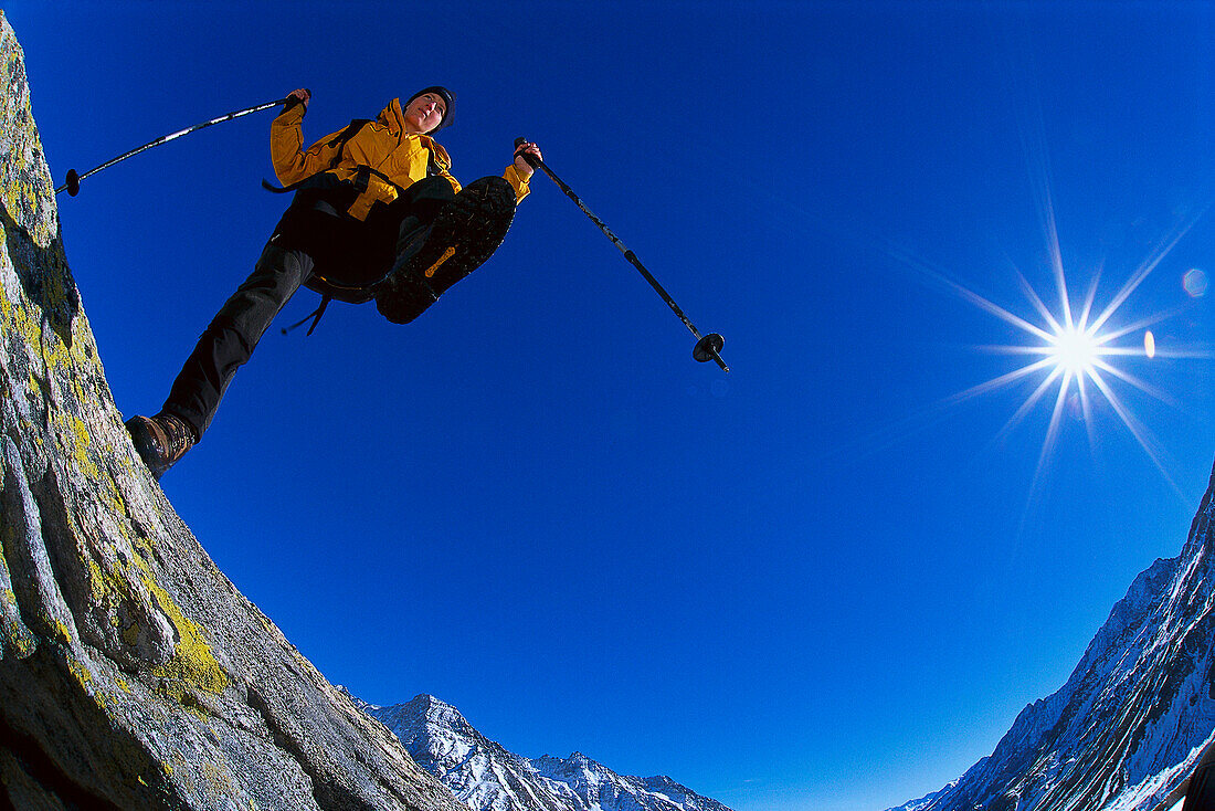 Hiking, Hiking woman, Dorfertal NP, Upper Tauern, Austria