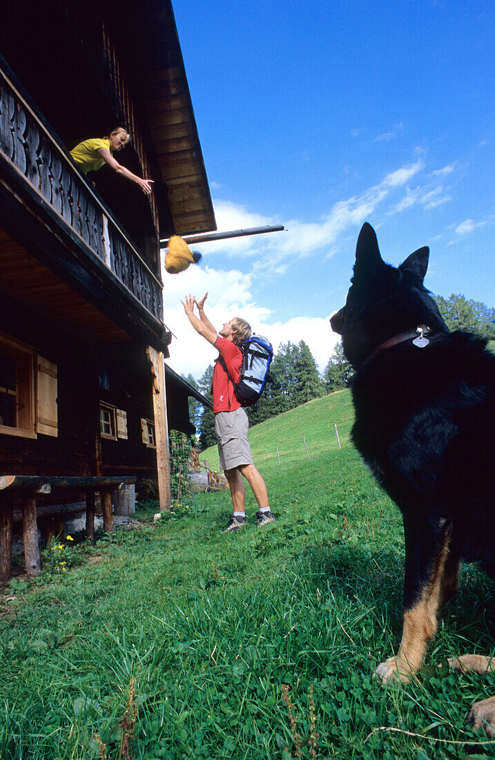 Starting for a hiking tour, Ennstal, Kalkalpen, Mühlviertel, Upper Austria