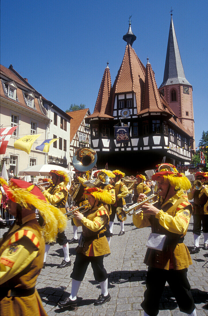 Marketplace, Town Hall, Michelstadt, Odenwald Germany