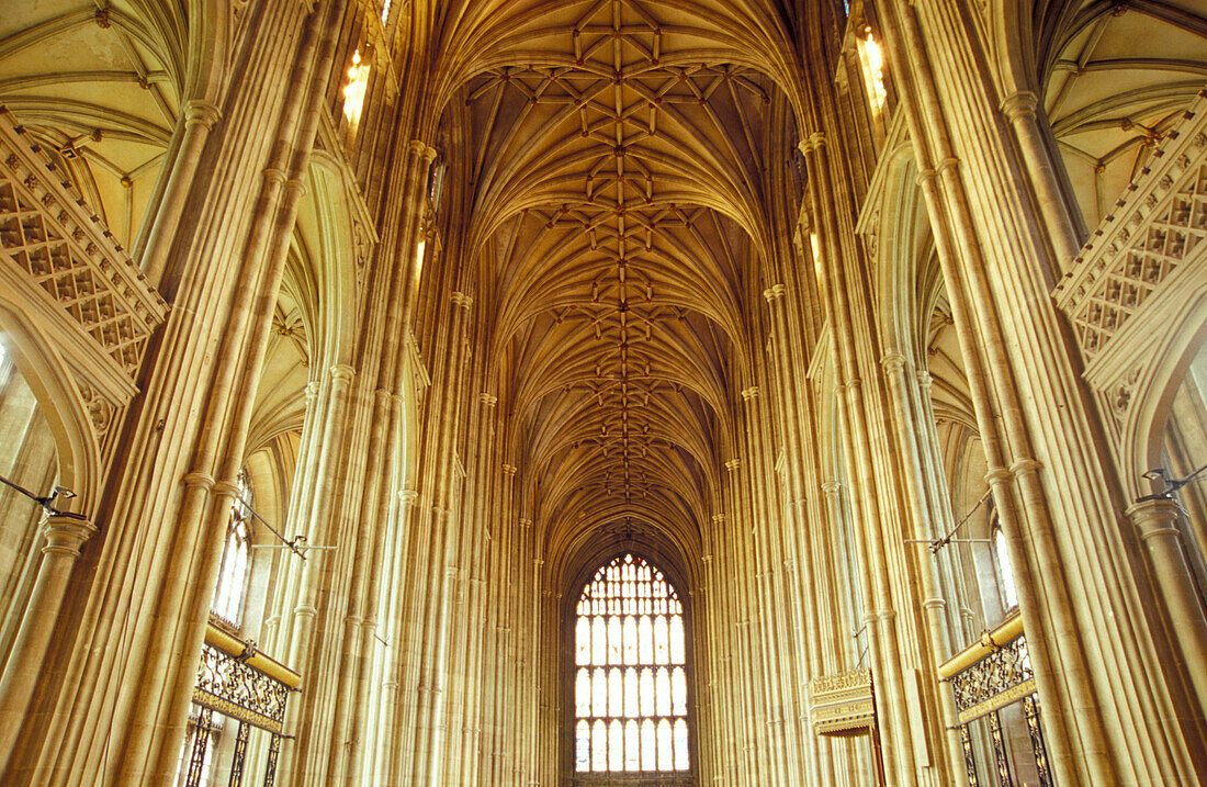 Interior view of the Canterbury Cathedral, Canterbury, Kent, England