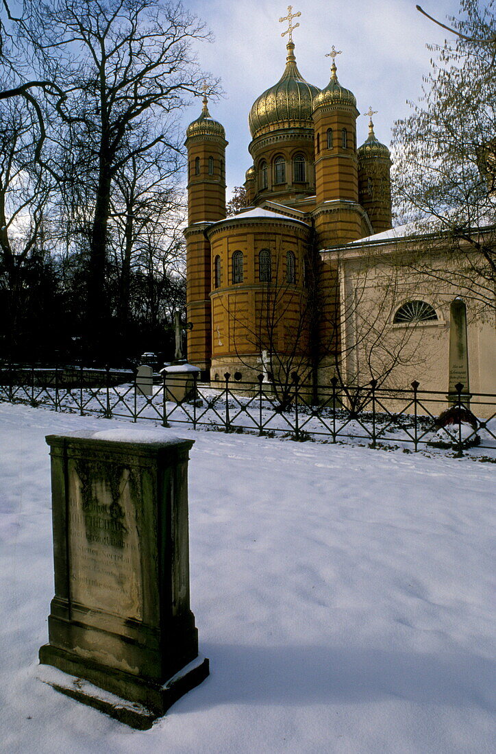 Russische Kapelle, Hauptfriedhof, Weimar, Thüringen, Deutschland, Europa