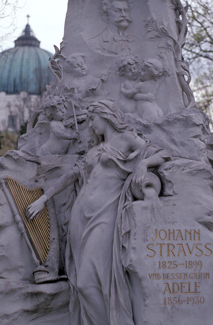 Grave of Johann Strauss, Zentralfriedhof, Vienna, Austria Europe