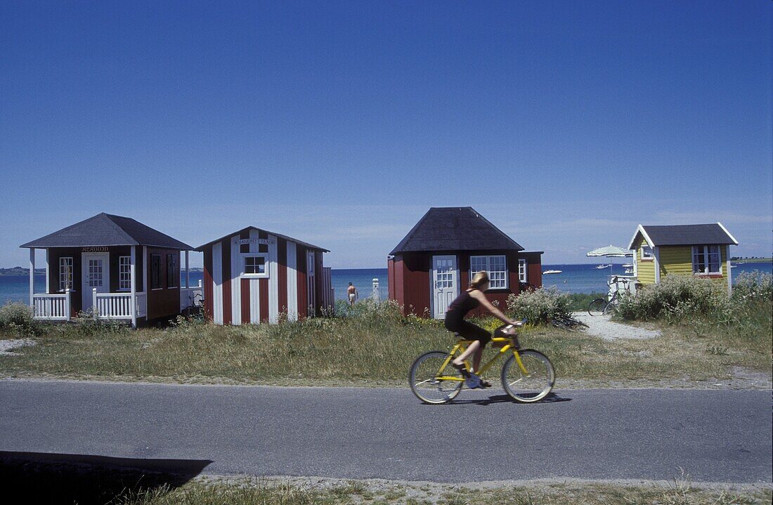 Beach cottages, aroskobing, aro Denmark