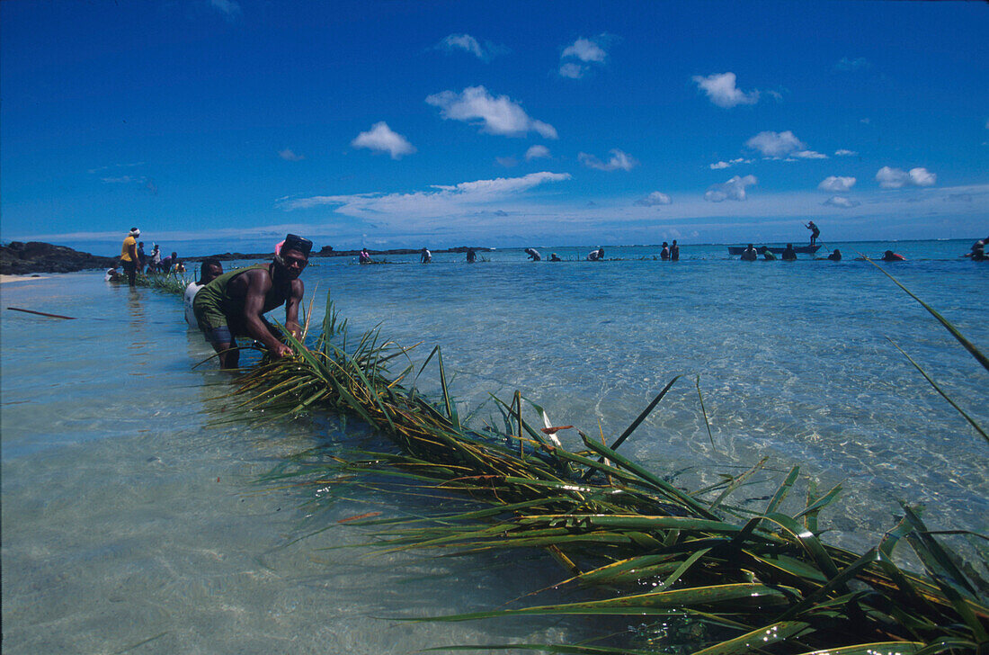 Coconut Leaf Fishing, Yoroma Island Yasawa Islands, Fiji