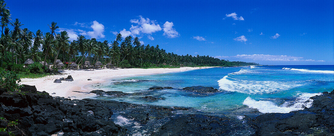 Strand von Tanumatiu an der Falelupo Peninsula, Savai'i, Samoa, Südpazifik