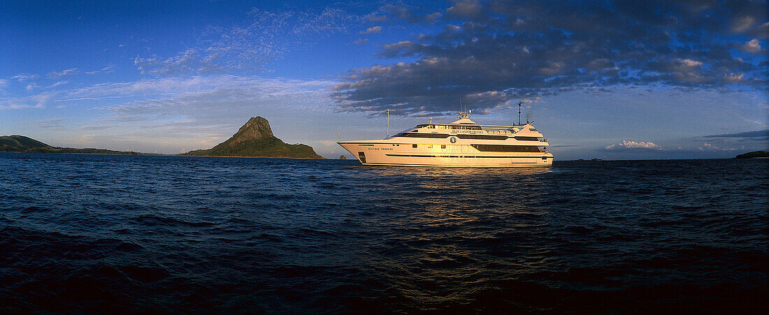Blue Lagoon Cruises Cruiseship MV Mystique Princess, Yasawa Islands Group, Fiji, South Pacific