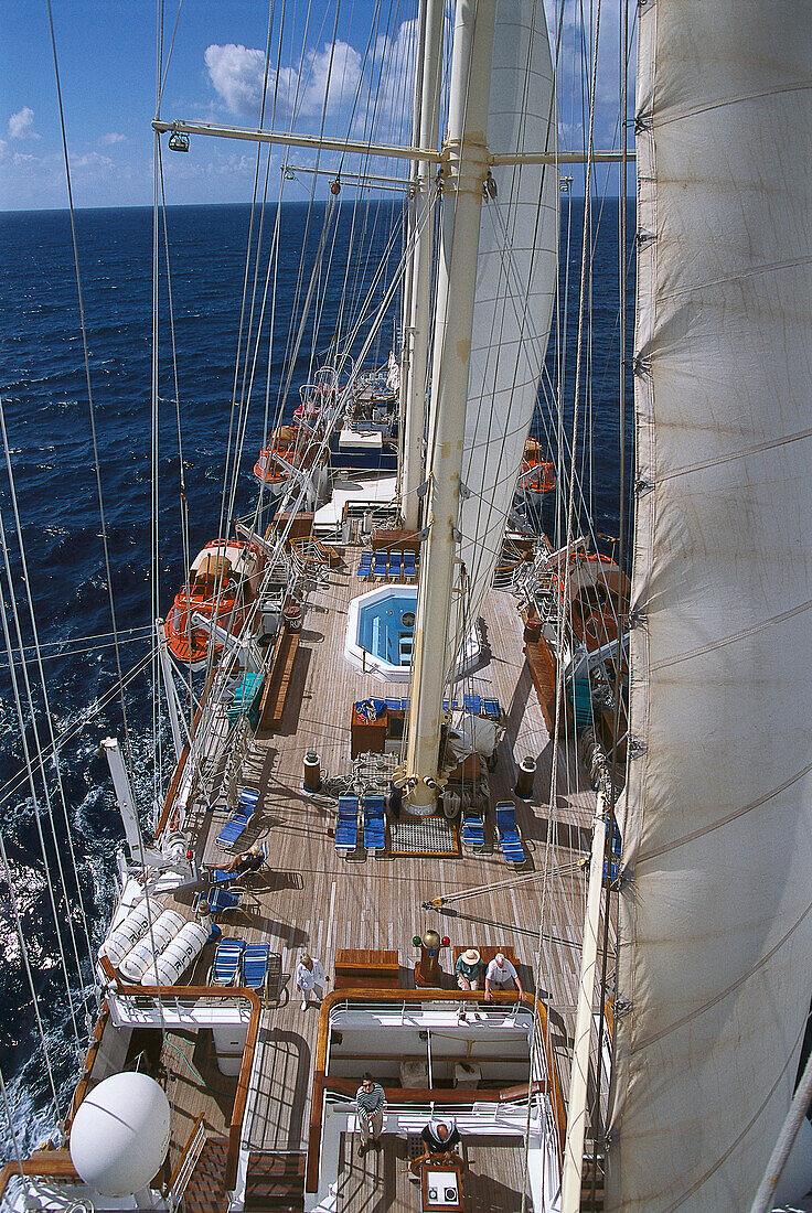 View from Mast, Star Clipper Caribbean
