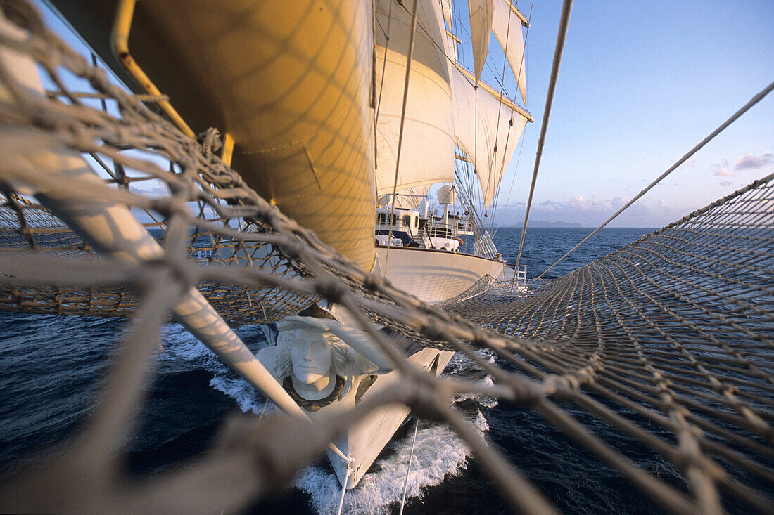 View from Bowsprit, Royal Clipper Caribbean