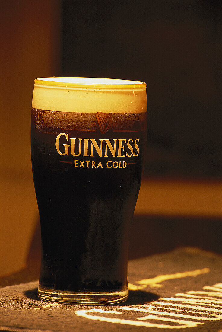 A pint of cold Guiness at Keenans Pub, Tarmonbarry, Upper Shannon, Ireland