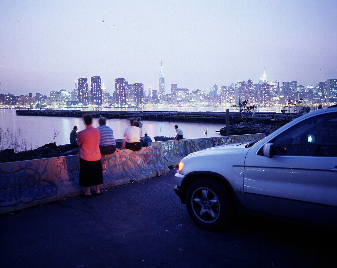 View from Brooklyn to Manhattan, Manhattan New York City, USA