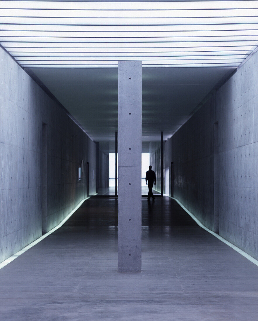 Gangway to Teatro Armani, architect Tadeo Ando, office of Emporio Armani, canal district/Navigli, Milan, Lombardia, Italy