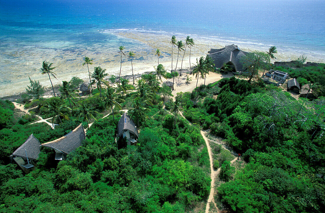 Bungalows, Beach, Nature Reserve, Chumbe Island, Sansibar, Tanzania, Zanzibar, Tanzania, Africa