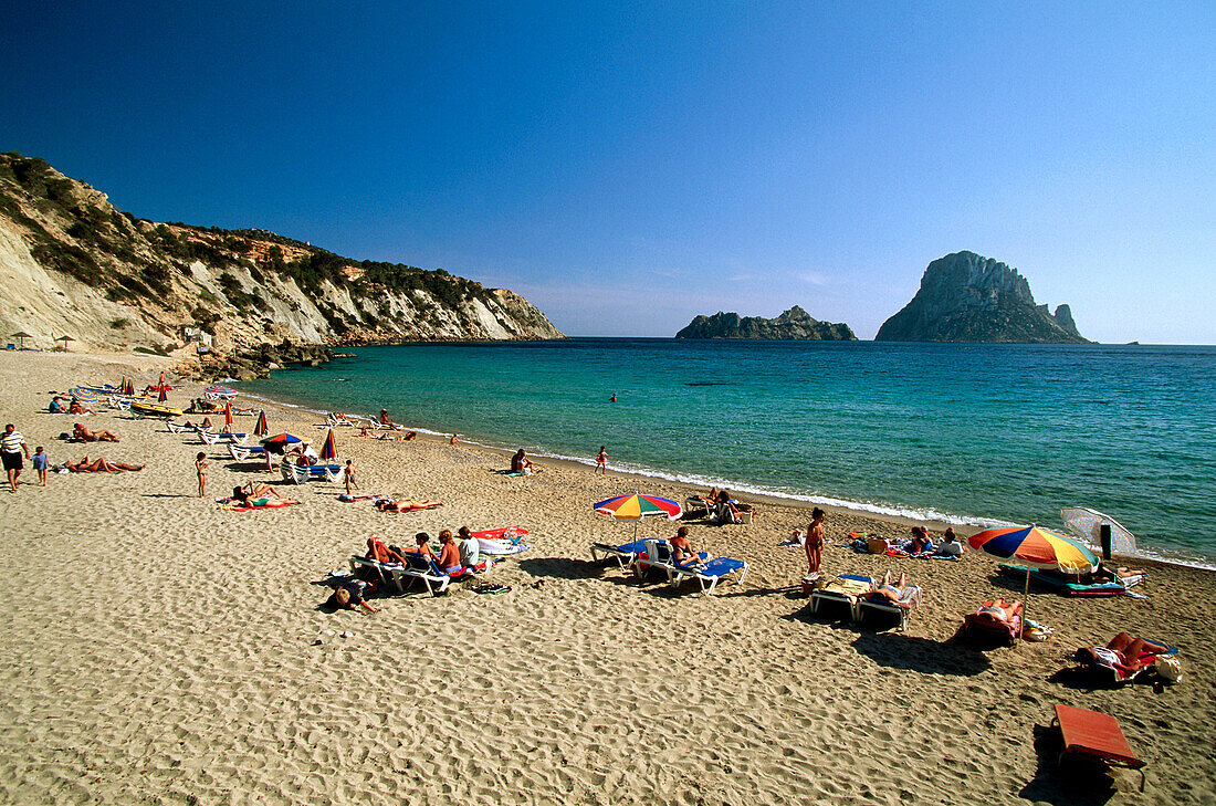 Bucht Cala d´Hort, Südwestküste, Ibiza Balearen, Spanien