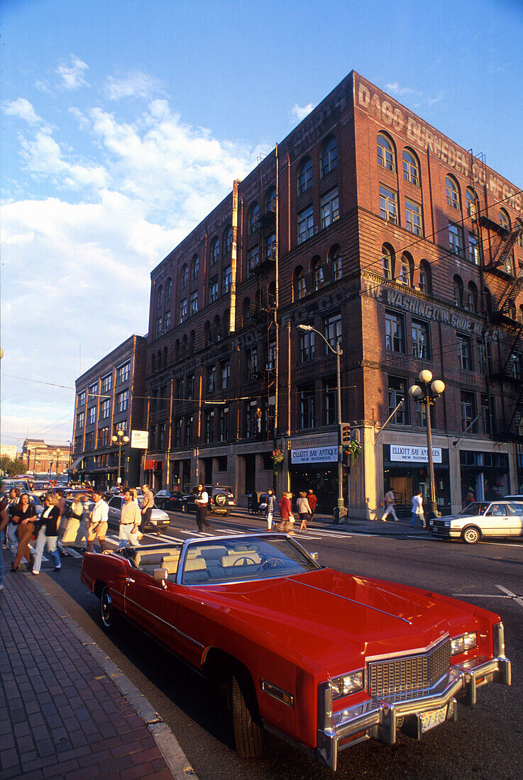 Haus voller kleiner Galerien, an Occidental Street, Seattle Washington, USA